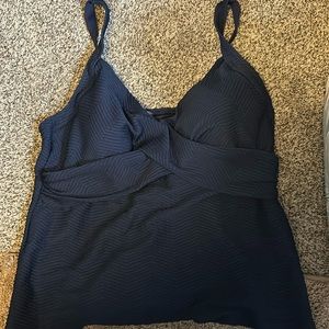 Lands End Womens Plus Size 20W swim tankini top Navy